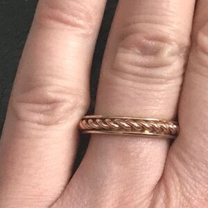 10K rose and yellow gold band